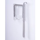 WHITE COLORED FOOTREST WITH SHOE CREAM HOLDER - MATTE FINISH