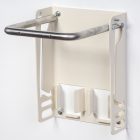  CREAM COLORED FOOTREST WITH SHOE CREAM HOLDER - MATTE FINISH