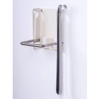  CREAM COLORED FOOTREST WITH SHOE CREAM HOLDER - MATTE FINISH