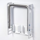 WHITE COLORED  FOOTREST WITH SHOE CREAM HOLDER - GLOSSY FINISH