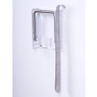 WHITE COLORED  FOOTREST WITH SHOE CREAM HOLDER - GLOSSY FINISH