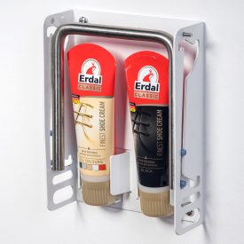    LÁBTARTÓ FEHÉR SZÍNŰ FÉNYES, CIPŐKRÉM TARTÓVAL, CIPŐKRÉMMEL