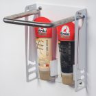 WHITE COLORED  FOOTREST WITH SHOE CREAM HOLDER - SHOE CREAM INCLUDED - GLOSSY FINISH 