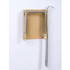 CARAMEL COLORED FOOTREST - FLOCKED (VELVET) FINISH