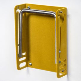 MUSTARD COLORED FOOTREST - FLOCKED (VELVET) FINISH