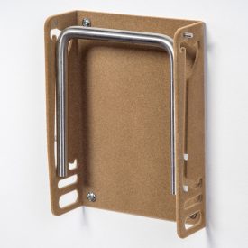 FLOCKED (VELVET) FOOTREST, LIGHT BROWN COLOR