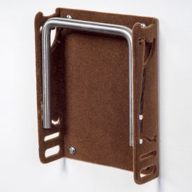 FLOCKED (VELVET) FOOTREST, DARK BROWN COLOR 