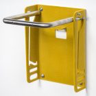 FLOCKED (VELVET) FOOTREST, MUSTARD COLOR, WITH SHOE HORN HOLDER