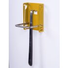 FLOCKED (VELVET) FOOTREST, MUSTARD COLOR, WITH SHOE HORN HOLDER