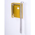 FLOCKED (VELVET) FOOTREST, MUSTARD COLOR, WITH SHOE HORN HOLDER