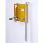 FLOCKED (VELVET) FOOTREST, MUSTARD COLOR, WITH SHOE HORN HOLDER